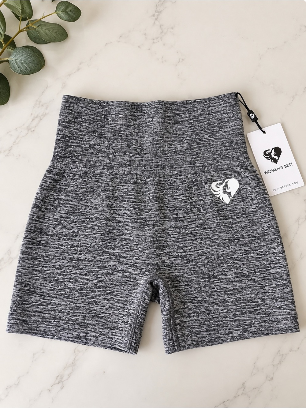 Women’s Best Seamless High-Waisted Shorts - Grey Marl